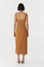 ENIGMA TUCK DRESS | CAMEL - THIRD FORM