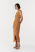 ENIGMA TUCK DRESS | CAMEL - THIRD FORM
