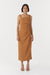 ENIGMA TUCK DRESS | CAMEL - THIRD FORM