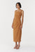 ENIGMA TUCK DRESS | CAMEL - THIRD FORM