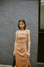 ENIGMA TUCK DRESS | CAMEL - THIRD FORM