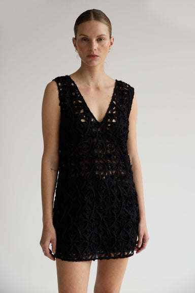 ETHEREAL MINI DRESS | BLACK - THIRD FORM