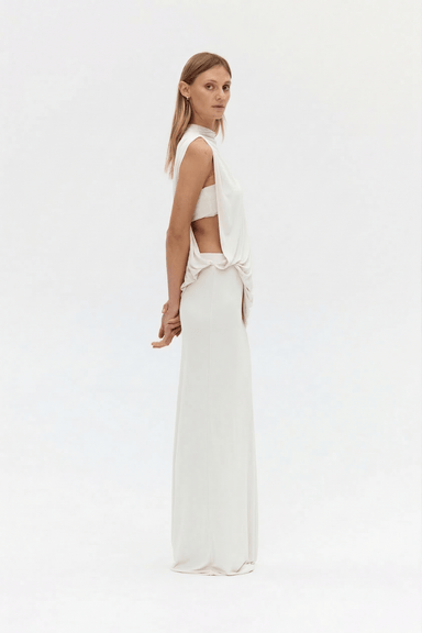 THIRD FORM FALL AWAY FLOOR LENGTH DRESS | IVORY