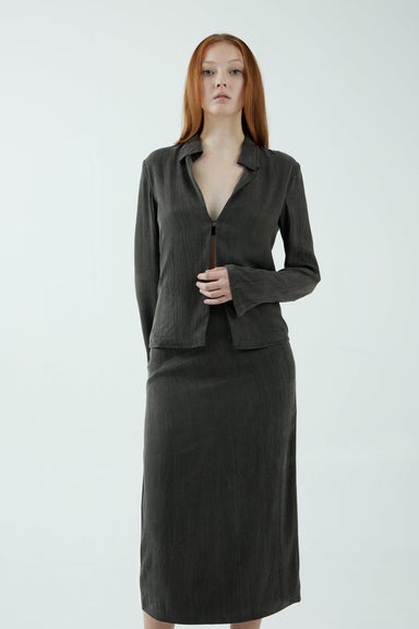 THIRD FORM FIELD FLOWERS SHIRT | CHARCOAL