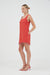 FLAME LINEN MINI DRESS | GRENADINE - THIRD FORM