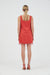 FLAME LINEN MINI DRESS | GRENADINE - THIRD FORM