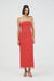 FLAME LINEN STRAPLESS DRESS | GRENADINE - THIRD FORM