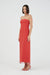 FLAME LINEN STRAPLESS DRESS | GRENADINE - THIRD FORM