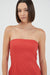 THIRD FORM FLAME LINEN STRAPLESS DRESS | GRENADINE