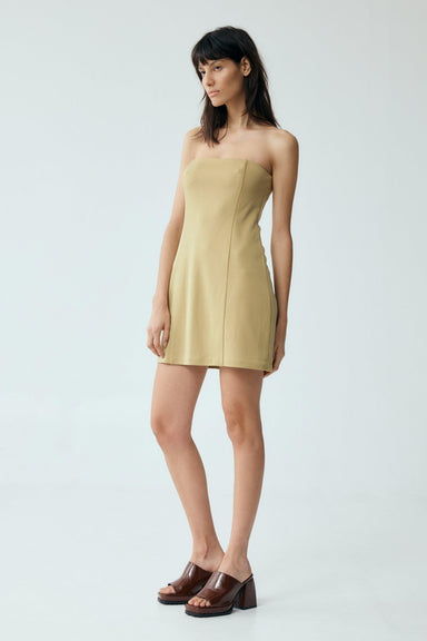 THIRD FORM FORM STRAPLESS MINI DRESS | KHAKI