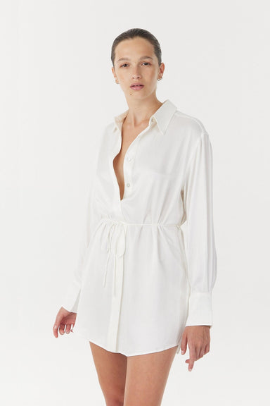 THIRD FORM FREE FALL SHIRT DRESS | POWDER