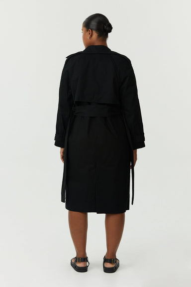 FRONTIER TRENCH JACKET | BLACK - THIRD FORM