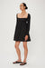 THIRD FORM FULL FORM SHIRRED BABYDOLL DRESS | BLACK