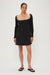 THIRD FORM FULL FORM SHIRRED BABYDOLL DRESS | BLACK