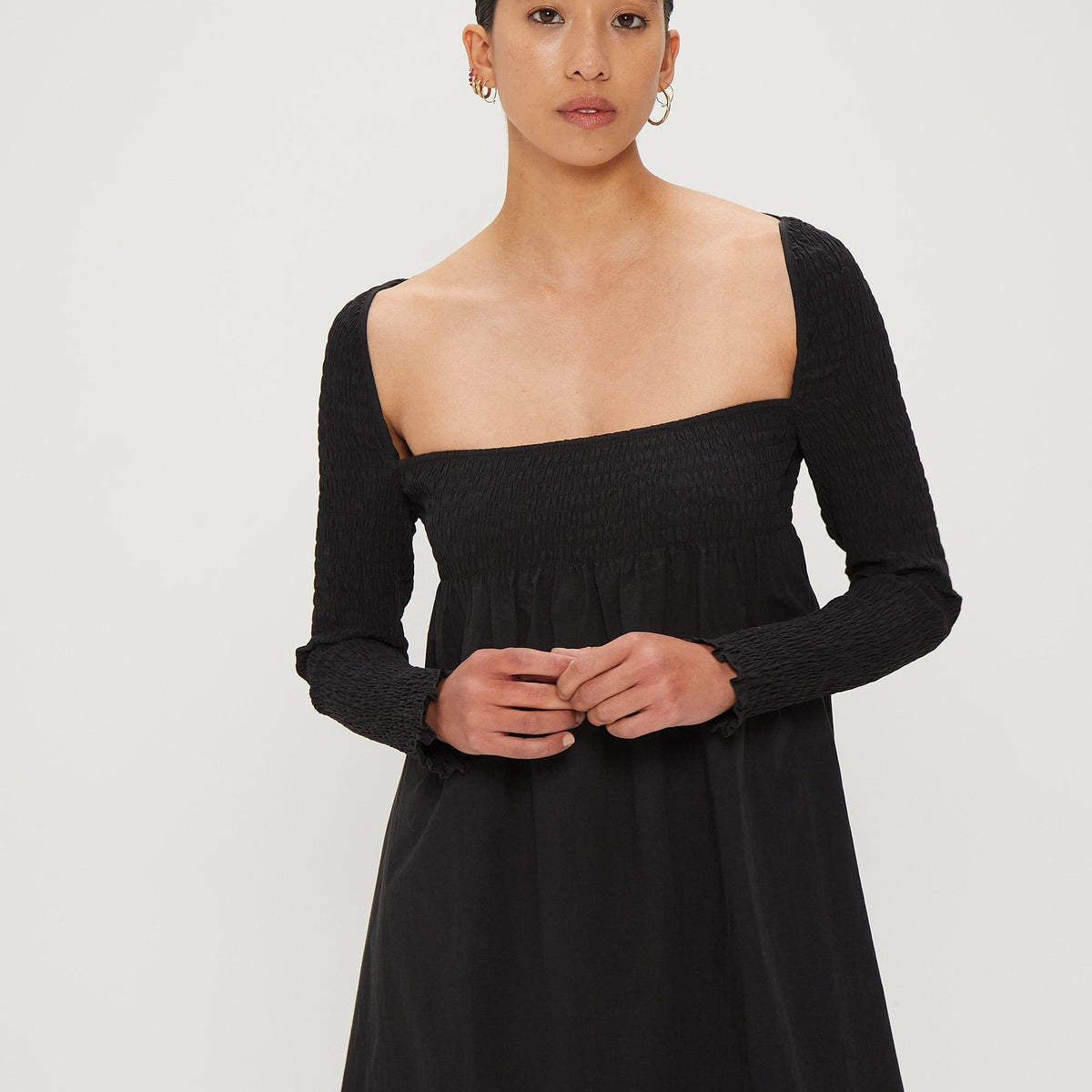 black and white mini dress formal Delamere Mini Dress Black / White Contrast main image 1