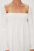 THIRD FORM FULL FORM SHIRRED BABYDOLL DRESS | OFF WHITE