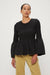THIRD FORM FULL FORM SHIRRED BLOUSE | BLACK