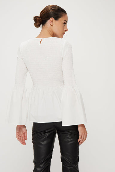THIRD FORM FULL FORM SHIRRED BLOUSE | OFF WHITE | FINAL SALE