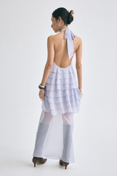 GAIA TIERED MAXI DRESS | LILAC SPOT - THIRD FORM