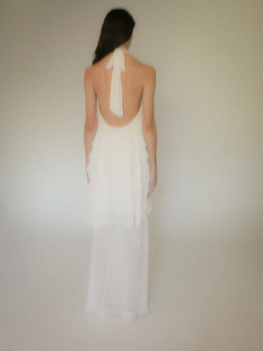 GAIA TIERED MAXI DRESS | WHITE - THIRD FORM