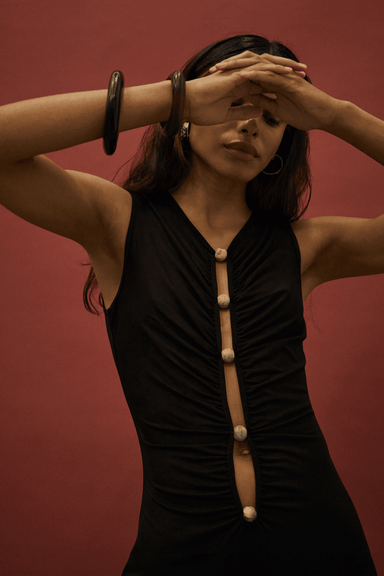 HIDDEN GEM TANK MAXI DRESS | BLACK - THIRD FORM