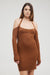 THIRD FORM HOOKED IN KNIT HALTER MINI | CINNAMON