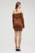 THIRD FORM HOOKED IN KNIT HALTER MINI | CINNAMON