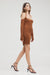 THIRD FORM HOOKED IN KNIT HALTER MINI | CINNAMON
