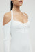 THIRD FORM HOOKED IN KNIT HALTER MINI | OFF WHITE