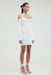 THIRD FORM HOOKED IN KNIT HALTER MINI | OFF WHITE