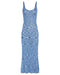 THIRD FORM HORIZON KNIT FLARE OUT SLIP DRESS | BLUES