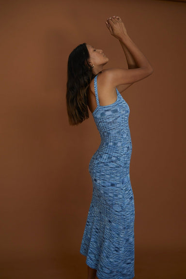 THIRD FORM HORIZON KNIT FLARE OUT SLIP DRESS | BLUES