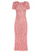 THIRD FORM HORIZON KNIT FLARE OUT TEE DRESS | PINK TO RED