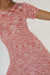 THIRD FORM HORIZON KNIT FLARE OUT TEE DRESS | PINK TO RED