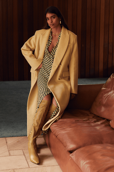 IMMERSION DOUBLE BREASTED COAT | SUN FLECK - THIRD FORM
