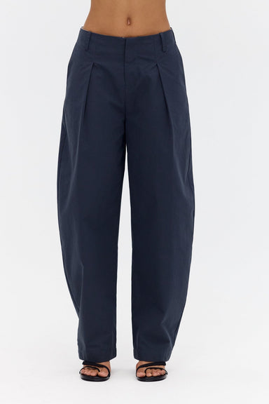 IMPRINT TAILORED COTTON TROUSER | INK - THIRD FORM