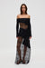 INHALE PANEL OFF SHOULDER DRESS | INK - THIRD FORM