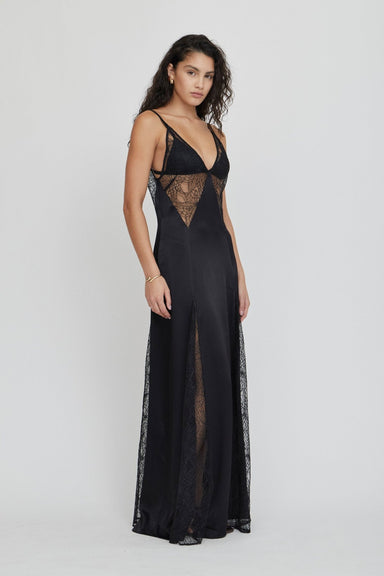 INHALE PANEL SLIP DRESS | INK - THIRD FORM