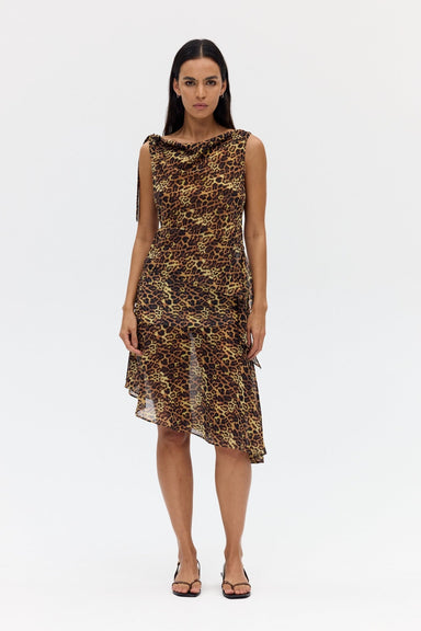 INSTINCT ASYMETRIC CAMISOLE | LEOPARD - THIRD FORM