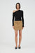 THIRD FORM INTERCHANGE TAILORED MINI SKIRT | NUT
