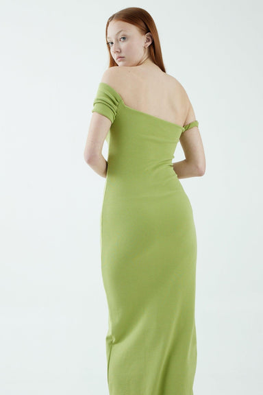 THIRD FORM INTERTWINED OFF SHOULDER DRESS | WASABI