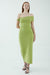 THIRD FORM INTERTWINED OFF SHOULDER DRESS | WASABI