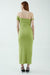 THIRD FORM INTERTWINED OFF SHOULDER DRESS | WASABI