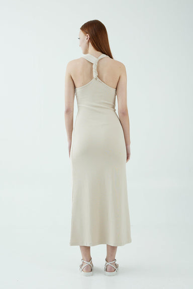 THIRD FORM INTERTWINED TWIST BACK TANK DRESS | BONE