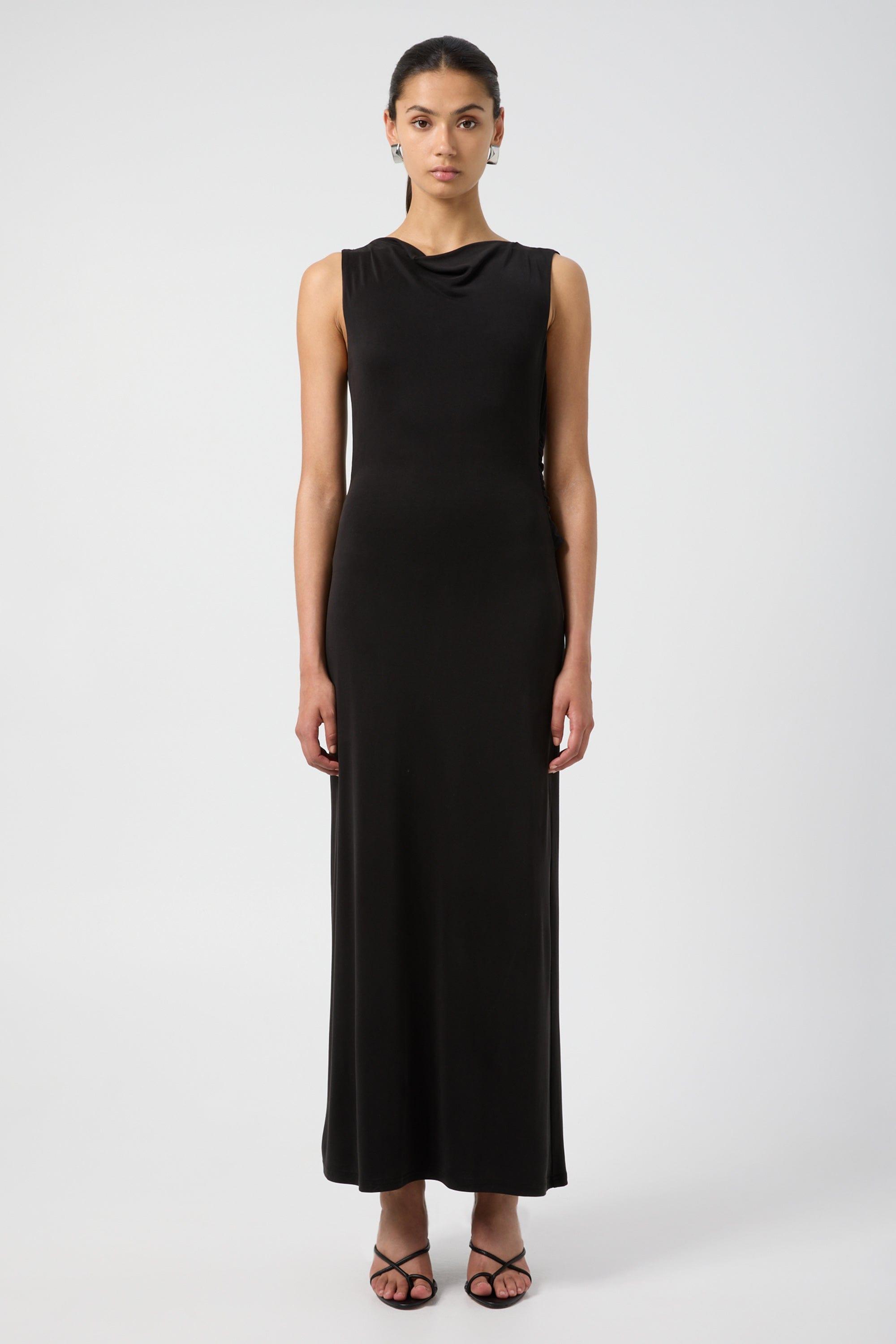 INTERWEAVE BACKLESS MAXI DRESS | BLACK | THIRD FORM | Women's Australian Fashion INTERWEAVE BACKLESS MAXI DRESS | BLACK | THIRD FORM | Women's Australian Fashion
