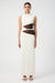 INTERWEAVE DRAPE MAXI DRESS | CREAM & BLACK - THIRD FORM