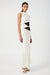INTERWEAVE DRAPE MAXI DRESS | CREAM & BLACK - THIRD FORM