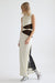 INTERWEAVE DRAPE MAXI DRESS | CREAM & BLACK - THIRD FORM