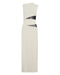 INTERWEAVE DRAPE MAXI DRESS | CREAM & BLACK - THIRD FORM