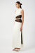INTERWEAVE DRAPE MAXI DRESS | CREAM & BLACK - THIRD FORM